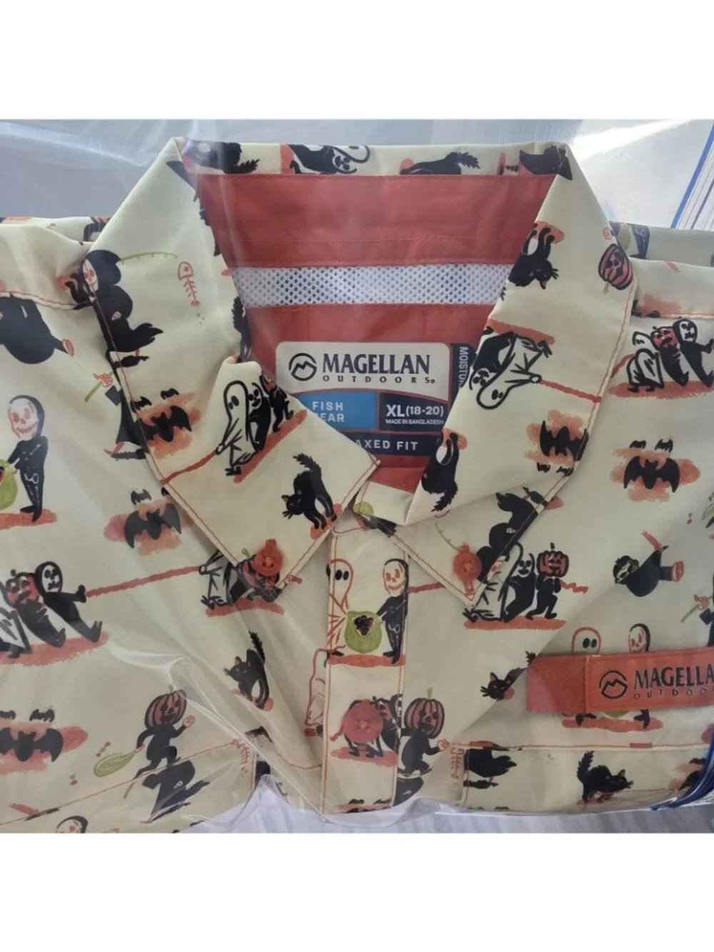 Magellan Boys‎ XL 18-20 Halloween Fishing Shirt Button Up
